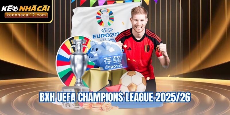 BXH UEFA Champions League 2025/26 Mới Nhất Hôm Nay