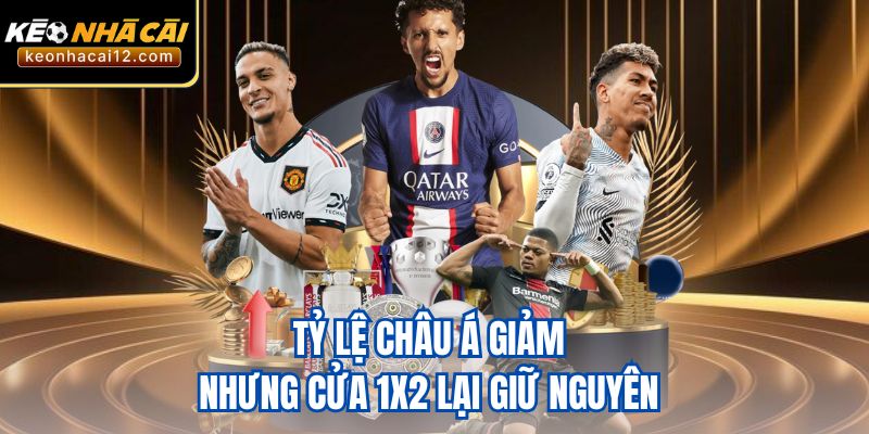Tỷ lệ châu Á giảm nhưng cửa 1X2 lại giữ nguyên 